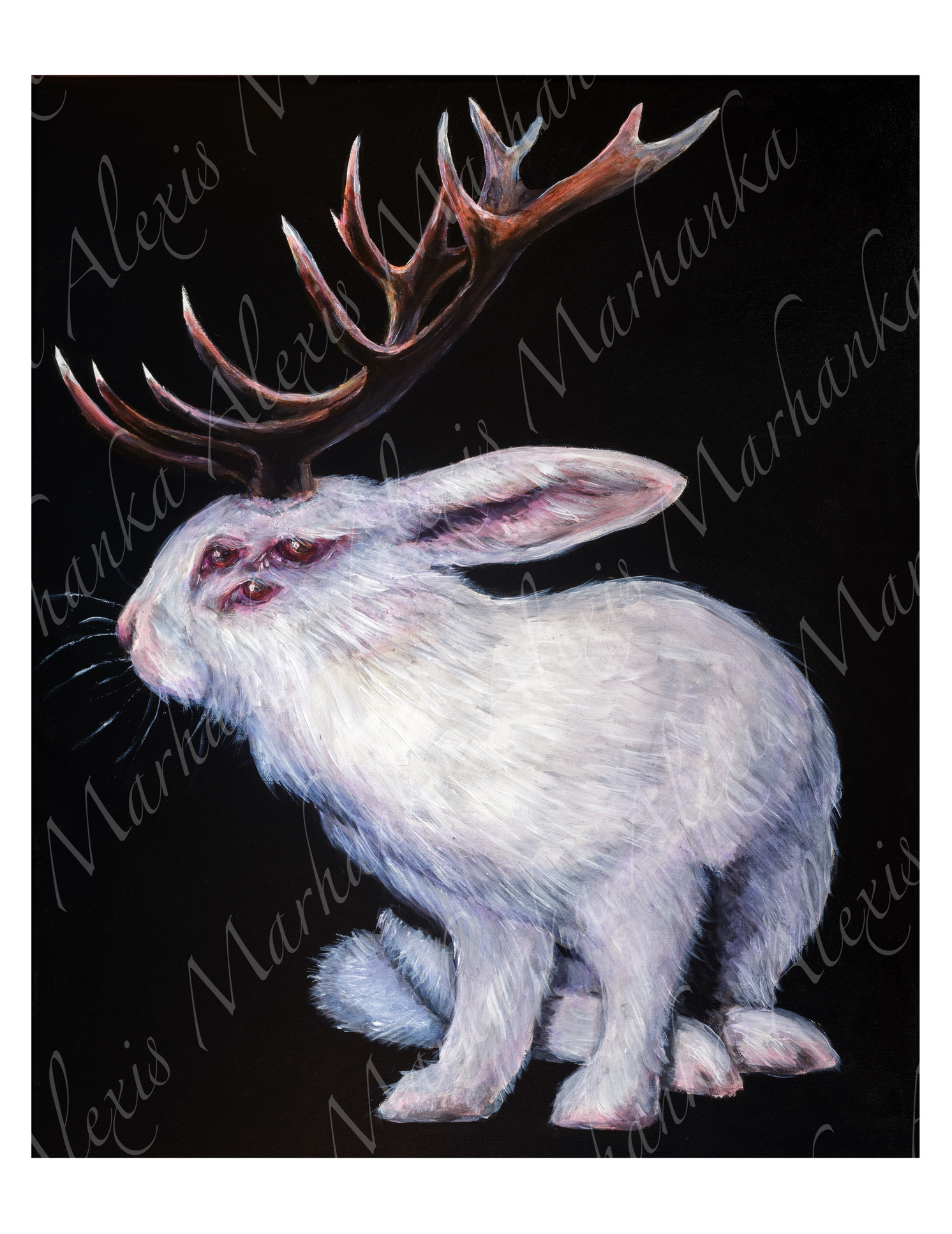 Jackalope Acrylic Painting